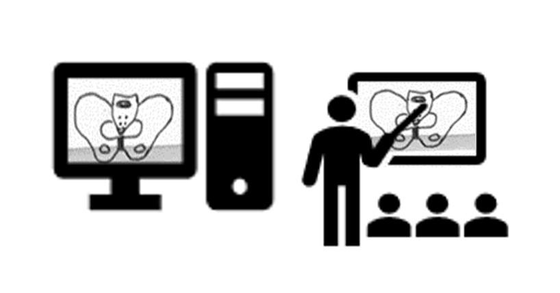 Icons digitales Lehren und Lernen